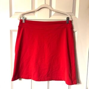 Athleta Red Sweet Sport Skort Large Tall LT 6" Inseam EUC